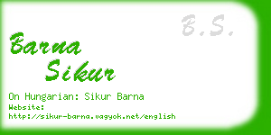 barna sikur business card